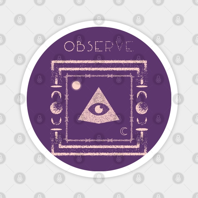 Observe "All seeing Eye" Magnet by World upside down